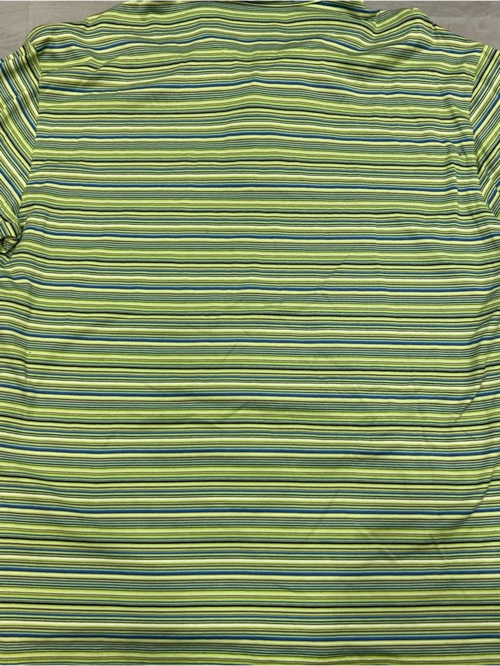 Nike Tiger Woods Polo Shirt Mens XL Green Striped Golf FIT DRY - Picture 9 of 9